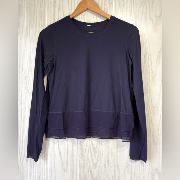 Lululemon Sole Training Long Sleeve (UV Protection) Black Grape Size 10/12 EUC - Picture 7 of 8